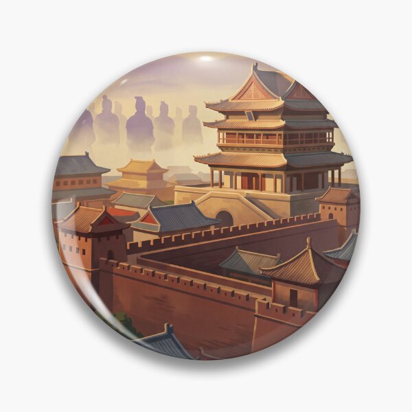 Item preview, Xi’an China Vintage Travel Poster – Ancient City Wall & Terracotta Army designed and sold by Bomax121.
