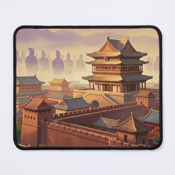 Item preview, Xi’an China Vintage Travel Poster – Ancient City Wall & Terracotta Army designed and sold by Bomax121.