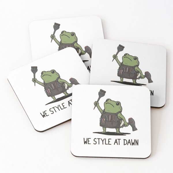 Item preview, We Style At Dawn Hair Stylist - Funny Frog designed and sold by Gbriel3.