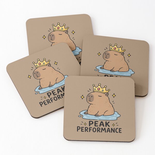 Item preview, Peak Performance Capybara Sticker designed and sold by MonkiFlipp.