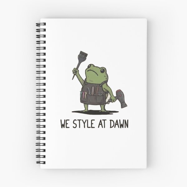 Item preview, We Style At Dawn Hair Stylist - Funny Frog designed and sold by Gbriel3.