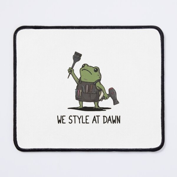 Item preview, We Style At Dawn Hair Stylist - Funny Frog designed and sold by Gbriel3.