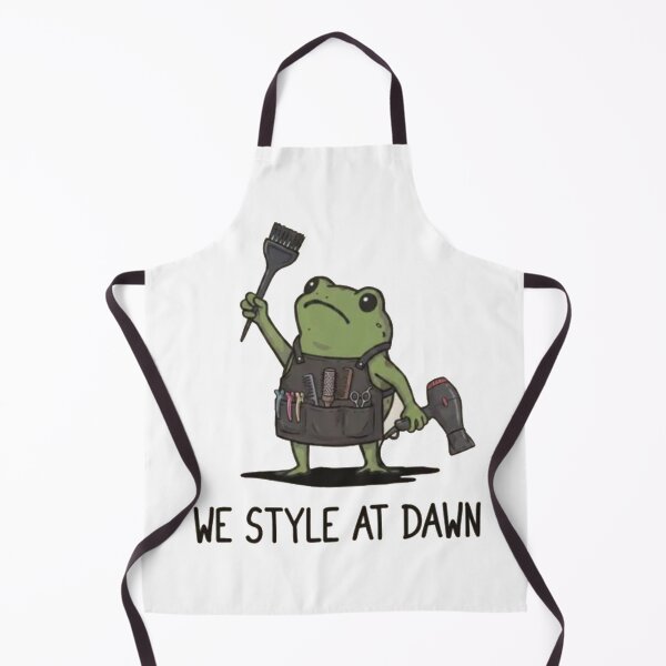Item preview, We Style At Dawn Hair Stylist - Funny Frog designed and sold by Gbriel3.