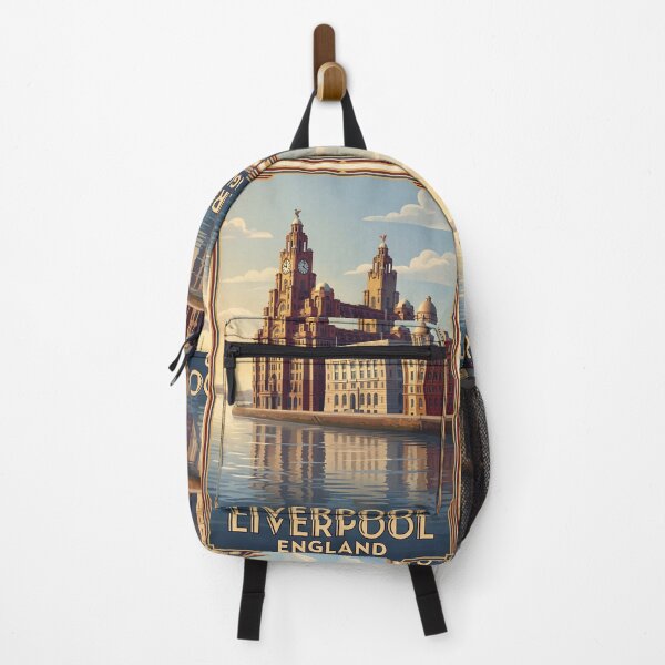 Item preview, Liverpool England Vintage Travel Poster – Royal Liver Building & Mersey designed and sold by Bomax121.