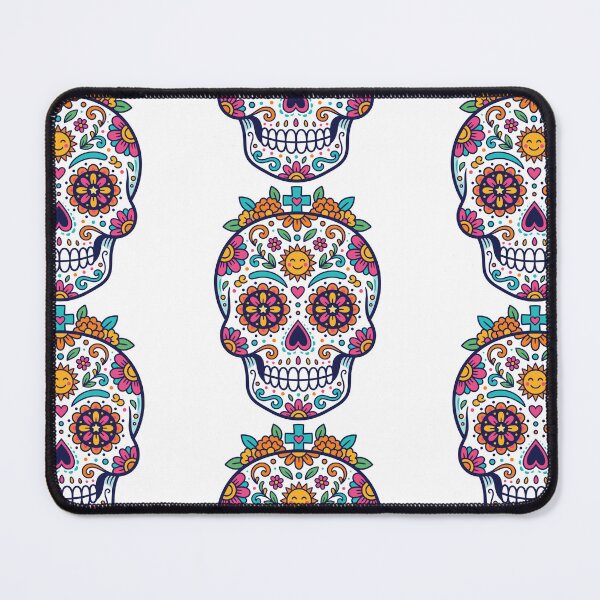 Item preview, Colorful Folk Art Sugar Skull | Floral Day of the Dead Calavera Illustration designed and sold by Ecocrushstudio.