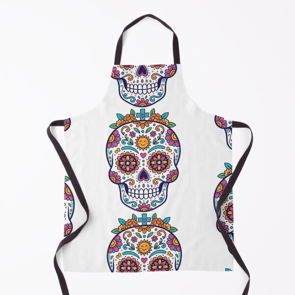 Item preview, Colorful Folk Art Sugar Skull | Floral Day of the Dead Calavera Illustration designed and sold by Ecocrushstudio.