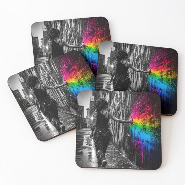 Item preview, Coloring the Gray - Urban Rainbow Street Art designed and sold by Personiq Kaleido.