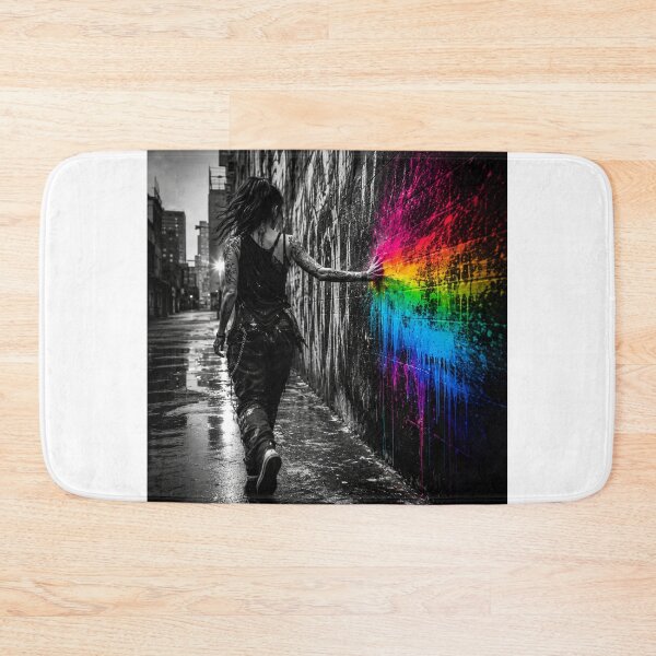 Item preview, Coloring the Gray - Urban Rainbow Street Art designed and sold by Personiq Kaleido.