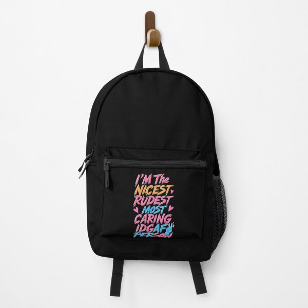 Item preview, I'm The Nicest Rudest Most Caring IDGAF Person Simple Colorful Design designed and sold by DarkRelicStudio.