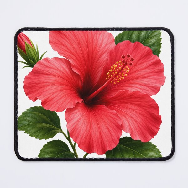 Item preview, Red Hibiscus Flower Botanical Illustration designed and sold by Mikena1996.