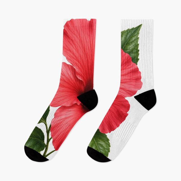 Item preview, Red Hibiscus Flower Botanical Illustration designed and sold by Mikena1996.
