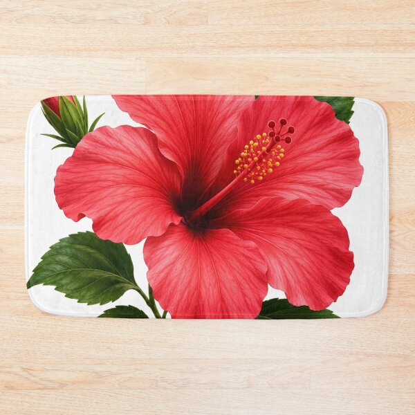 Item preview, Red Hibiscus Flower Botanical Illustration designed and sold by Mikena1996.