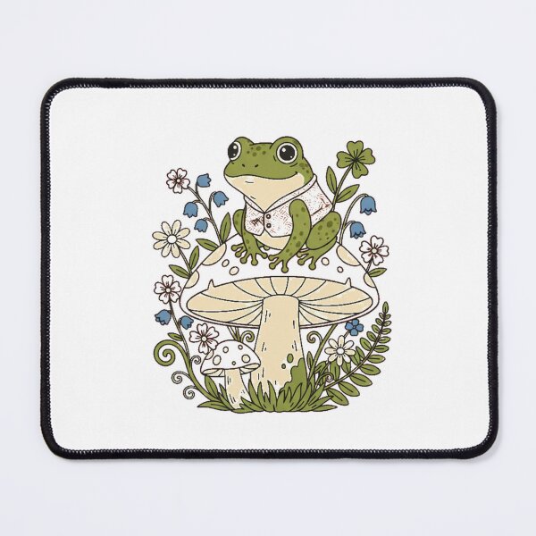Item preview, Cottagecore Frog on Mushroom Storybook Botanical Forest Art designed and sold by Ahmed Nedji.