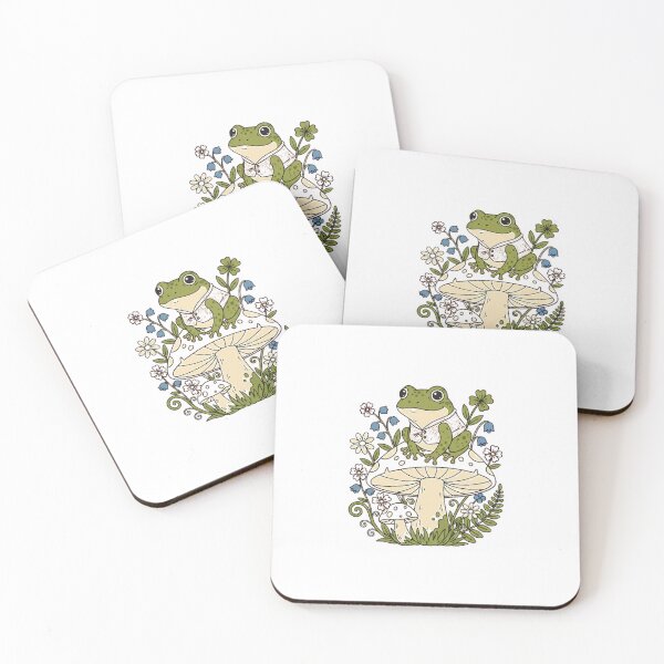 Item preview, Cottagecore Frog on Mushroom Storybook Botanical Forest Art designed and sold by Ahmed Nedji.