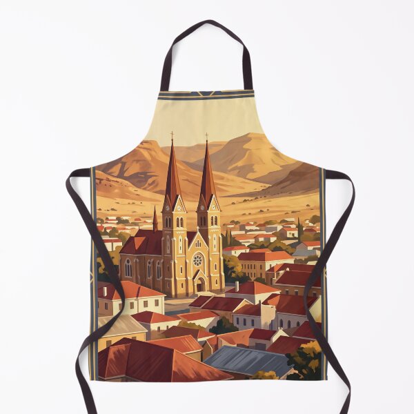 Item preview, Windhoek Namibia Vintage Travel Poster – Christ Church & Hills designed and sold by Bomax121.