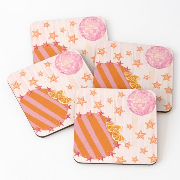 Item preview, Summer Disco Beach Collage – Coastal Citrus & Pink Aesthetic designed and sold by NOUURRRR.