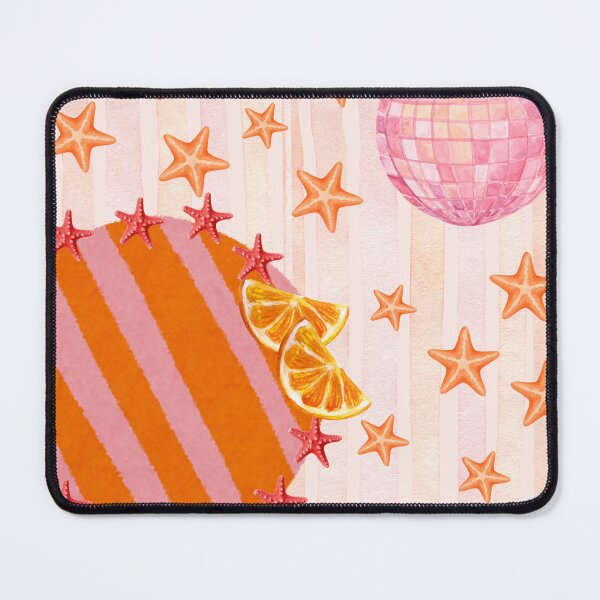 Item preview, Summer Disco Beach Collage – Coastal Citrus & Pink Aesthetic designed and sold by NOUURRRR.