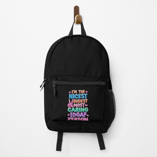 Item preview, I'm The Nicest Rudest Most Caring IDGAF Person Simple Colorful Design designed and sold by DarkRelicStudio.