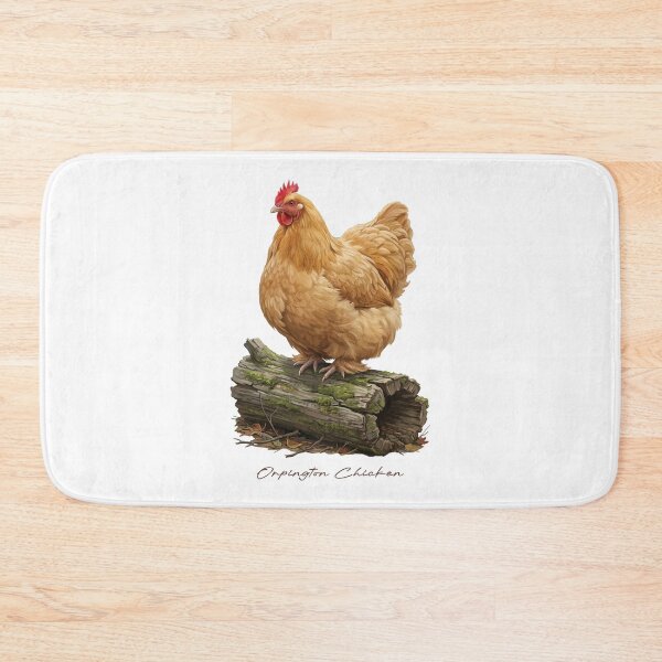 Item preview, Orpington Chicken on Rustic Wood Bird Illustration designed and sold by Takeda-art.
