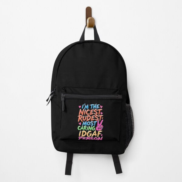 Item preview, I'm The Nicest Rudest Most Caring IDGAF Person Simple Colorful Design designed and sold by DarkRelicStudio.