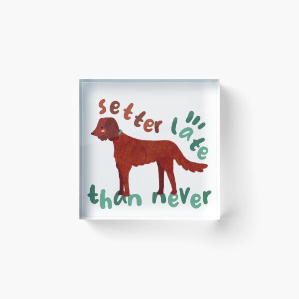 Item preview, Irish Setter Late Than Never Funny Dog designed and sold by bataljart.