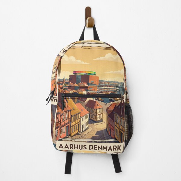 Item preview, Aarhus Denmark Vintage Travel Poster – ARoS Museum & Harbour designed and sold by Bomax121.