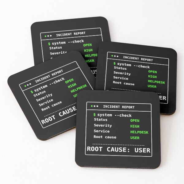 Item preview, Root Cause: User – Funny IT Incident Report Design designed and sold by dude-sign.