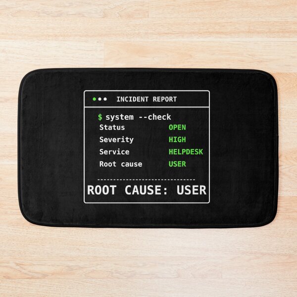 Item preview, Root Cause: User – Funny IT Incident Report Design designed and sold by dude-sign.