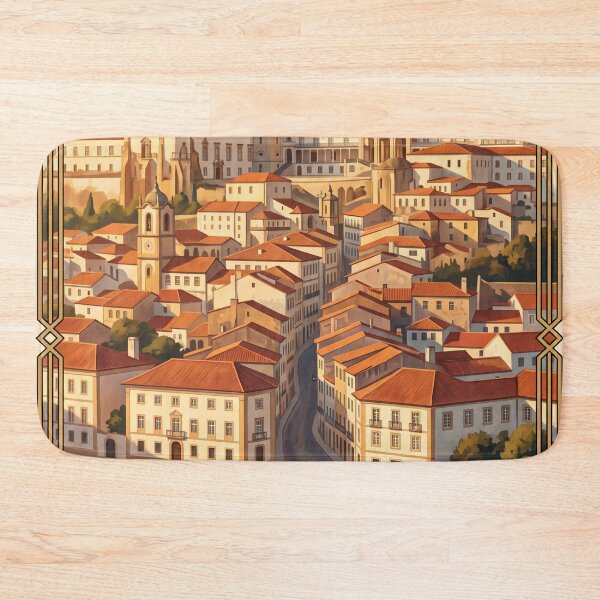 Item preview, Coimbra Portugal Vintage Travel Poster – University & Mondego River designed and sold by Bomax121.