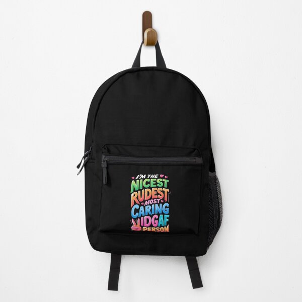 Item preview, I'm The Nicest Rudest Most Caring IDGAF Person Simple Colorful Design designed and sold by DarkRelicStudio.