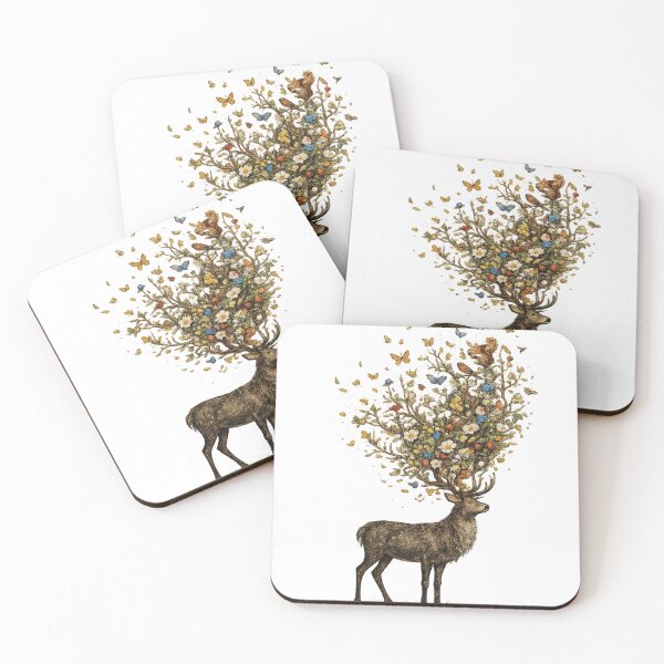 Aperçu de l'œuvre Forest Spirit Stag – Nature & Wildlife Illustration créée et vendue par oatsupspace.