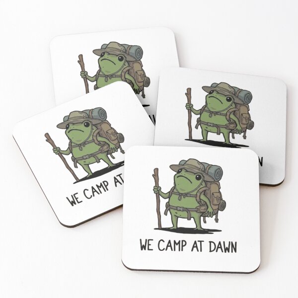Item preview, We Camp At Dawn - Funny Frog  designed and sold by Gbriel3.