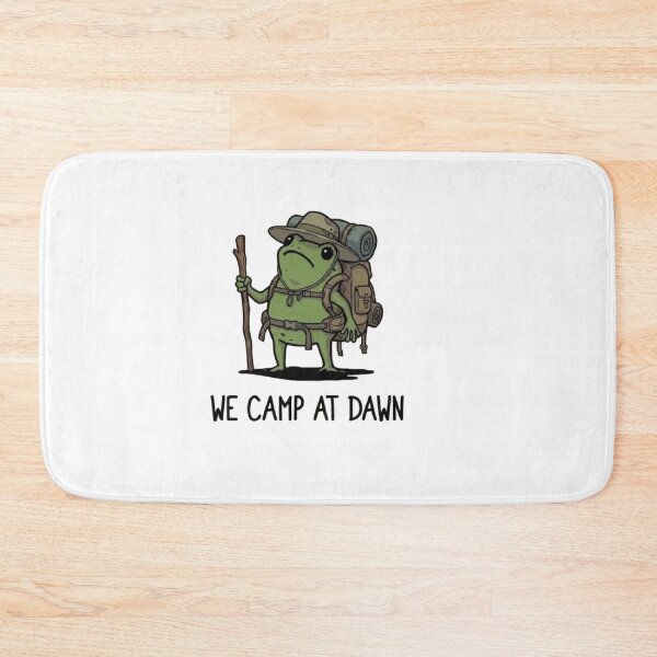 Item preview, We Camp At Dawn - Funny Frog  designed and sold by Gbriel3.
