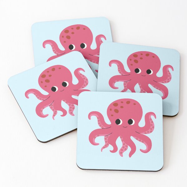 Item preview, Cute Pink Octopus Cute Cartoon Sea Animal designed and sold by SolutionsArt.