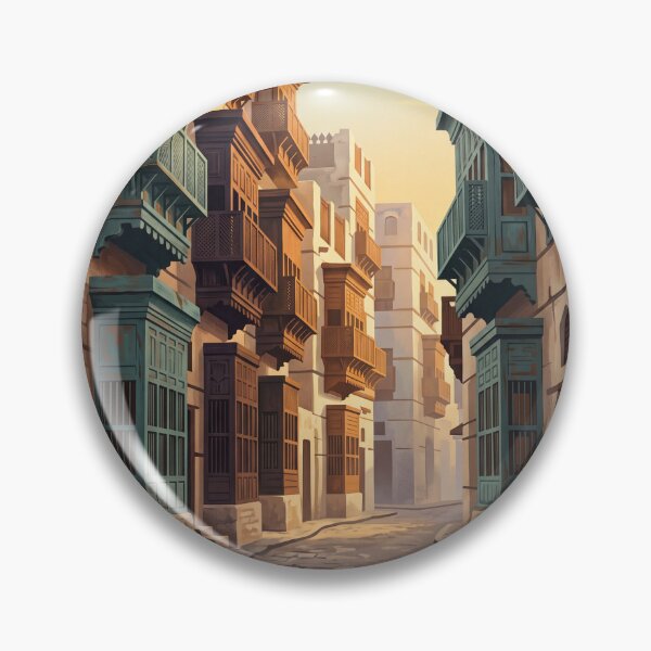 Item preview, Jeddah Saudi Arabia Vintage Travel Poster – Al-Balad Old Town designed and sold by Bomax121.