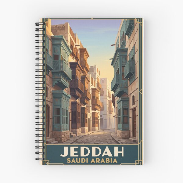 Item preview, Jeddah Saudi Arabia Vintage Travel Poster – Al-Balad Old Town designed and sold by Bomax121.
