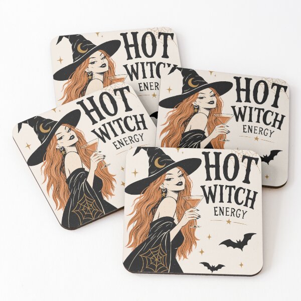 Item preview, Hot Witch Energy Redhead Witch Halloween Retro Vintage Graphic designed and sold by MonNoir.