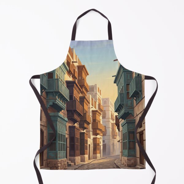 Item preview, Jeddah Saudi Arabia Vintage Travel Poster – Al-Balad Old Town designed and sold by Bomax121.