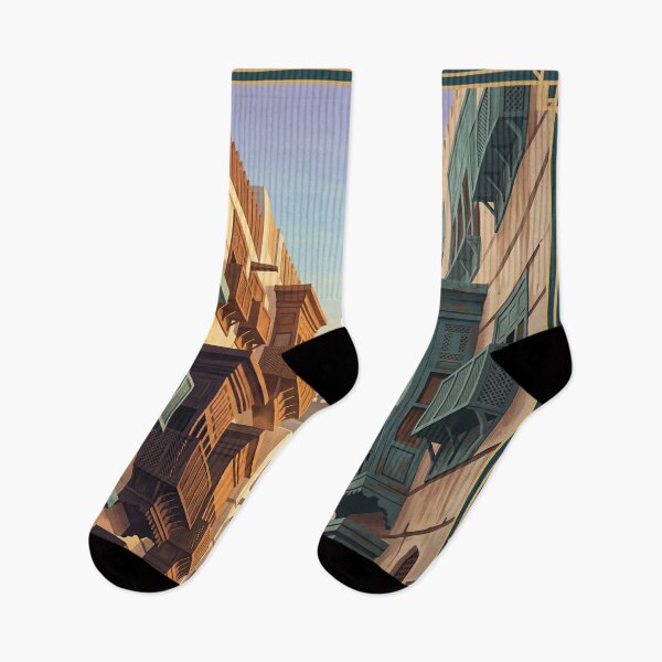 Item preview, Jeddah Saudi Arabia Vintage Travel Poster – Al-Balad Old Town designed and sold by Bomax121.