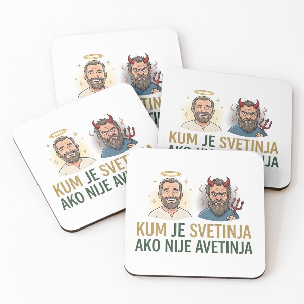 Item preview, Funny Kum Je Svetinja Ako Nije Avetinja Sticker | Balkan Godfather Angel Devil Sticker | Montenegrin Humor Vinyl Decal | Best Man Gift Sticker designed and sold by SergioMiklos.