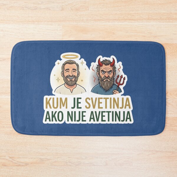 Item preview, Funny Kum Je Svetinja Ako Nije Avetinja Sticker | Balkan Godfather Angel Devil Sticker | Montenegrin Humor Vinyl Decal | Best Man Gift Sticker designed and sold by SergioMiklos.