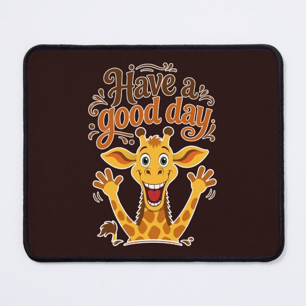 Item preview, Have a Good Day – Happy Giraffe Positive Vibes designed and sold by Stef Ringoot, cartoons and illustrations.