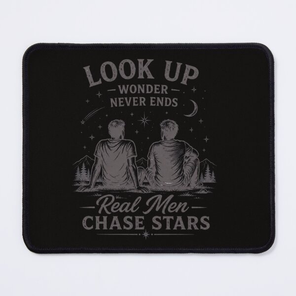 Item preview, Real Men Chase Stars – Stargazing & Astronomy Retro Design designed and sold by Tadeusz1.
