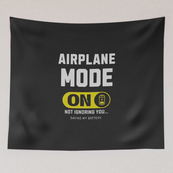 Item preview, Airplane Mode ON | Funny Introvert & Social Battery designed and sold by niclothing.