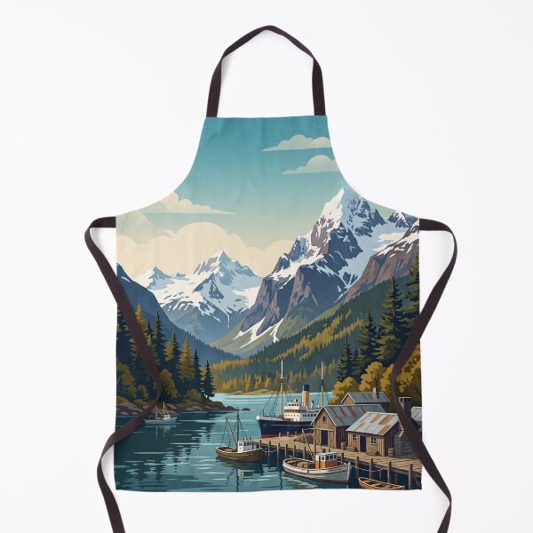Item preview, Ushuaia Argentina Vintage Travel Poster – Beagle Channel & Mountains designed and sold by Bomax121.