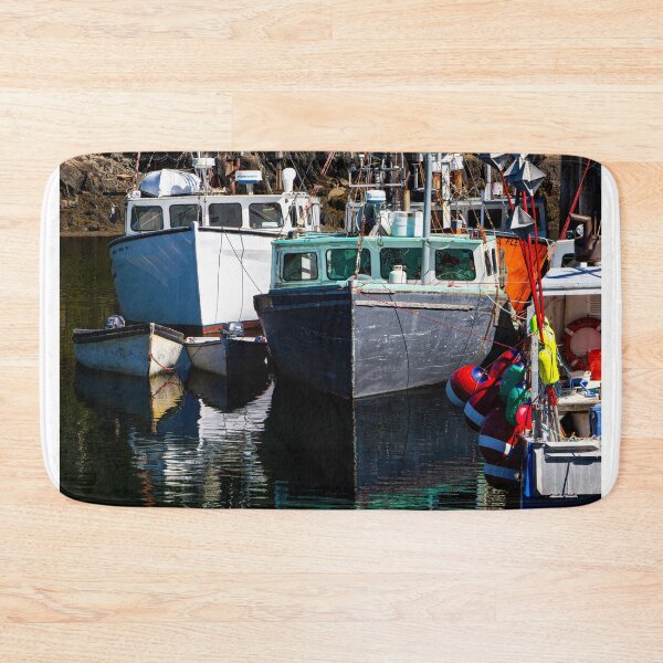 Item preview, Boats Docked in a Serene Harbor designed and sold by Gerard Fornarotto.