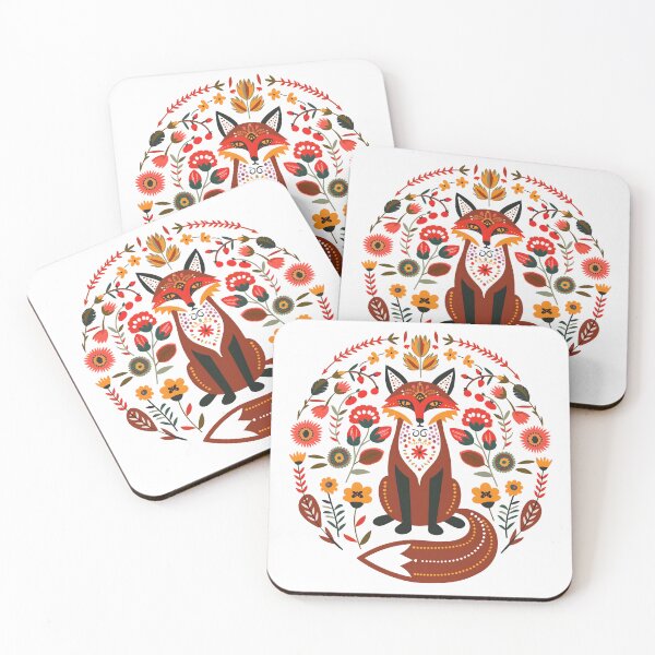 Artikelvorschau, Skandinavische Volkskunst, Blumenfuchs entworfen und verkauft von xiao xuans.