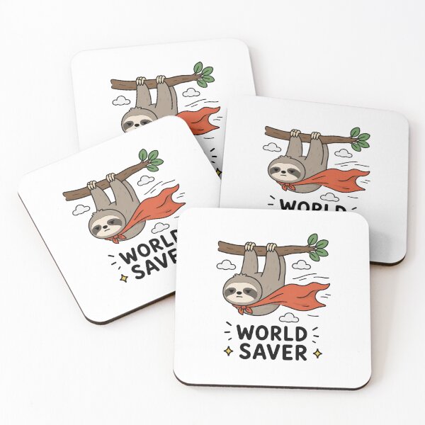 Item preview, World Saver Sloth Sticker designed and sold by MonkiFlipp.