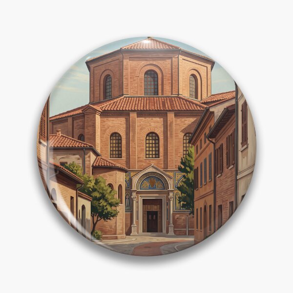 Item preview, Ravenna Italy Vintage Travel Poster – Basilica of San Vitale designed and sold by Bomax121.