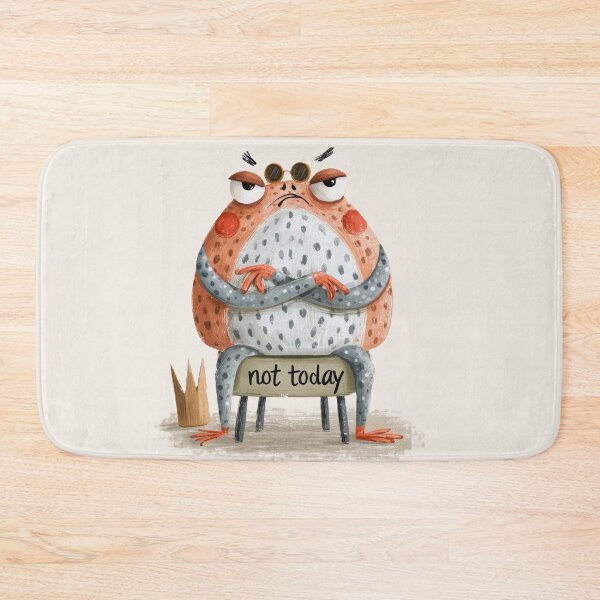 Item preview, Grumpy Frog Not Today - Funny Sarcastic Toad Illustration designed and sold by Ellanor0.